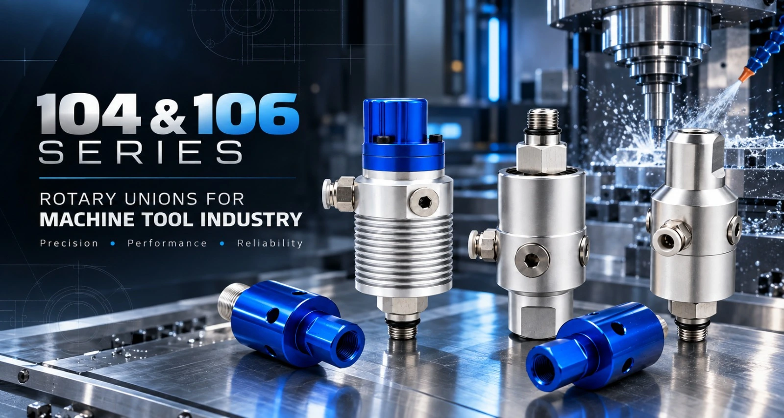 Rotary joints, unions, seals and PTFE parts