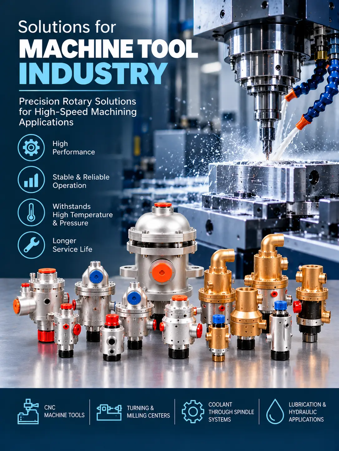 Rotary unions for chemical & oil processing
